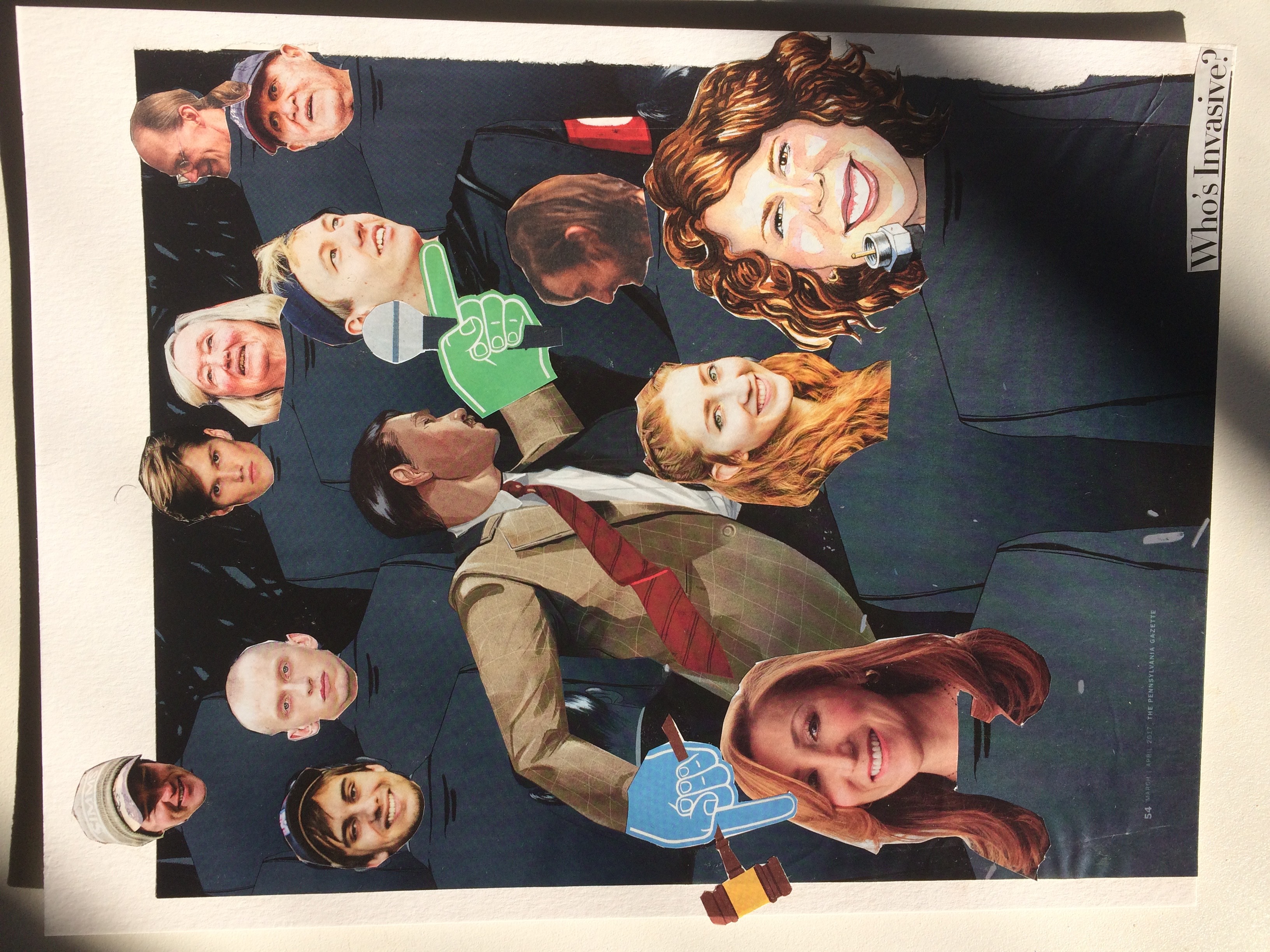 Scan of collage entitled Invasion